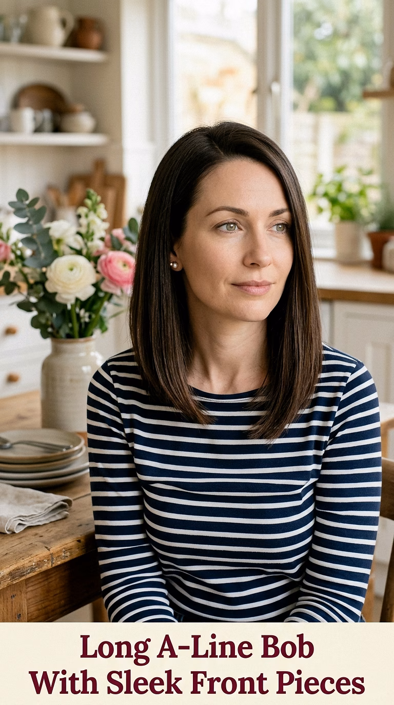 Long A-Line Bob With Sleek Front Pieces