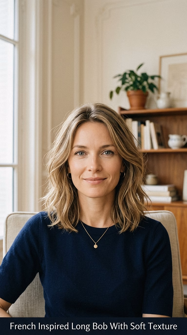 French Inspired Long Bob With Soft Texture