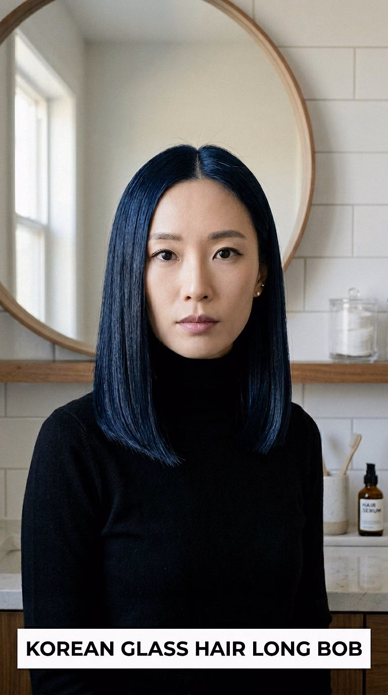 Korean Glass Hair Long Bob