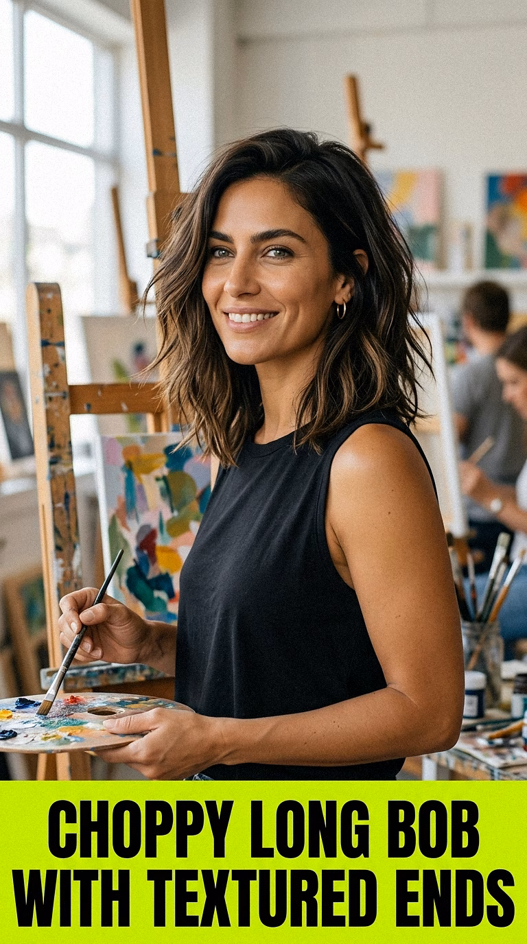 Choppy Long Bob With Textured Ends