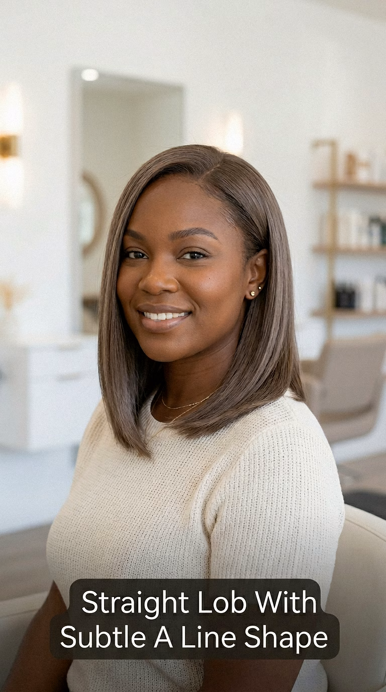 Straight Lob With Subtle A Line Shape