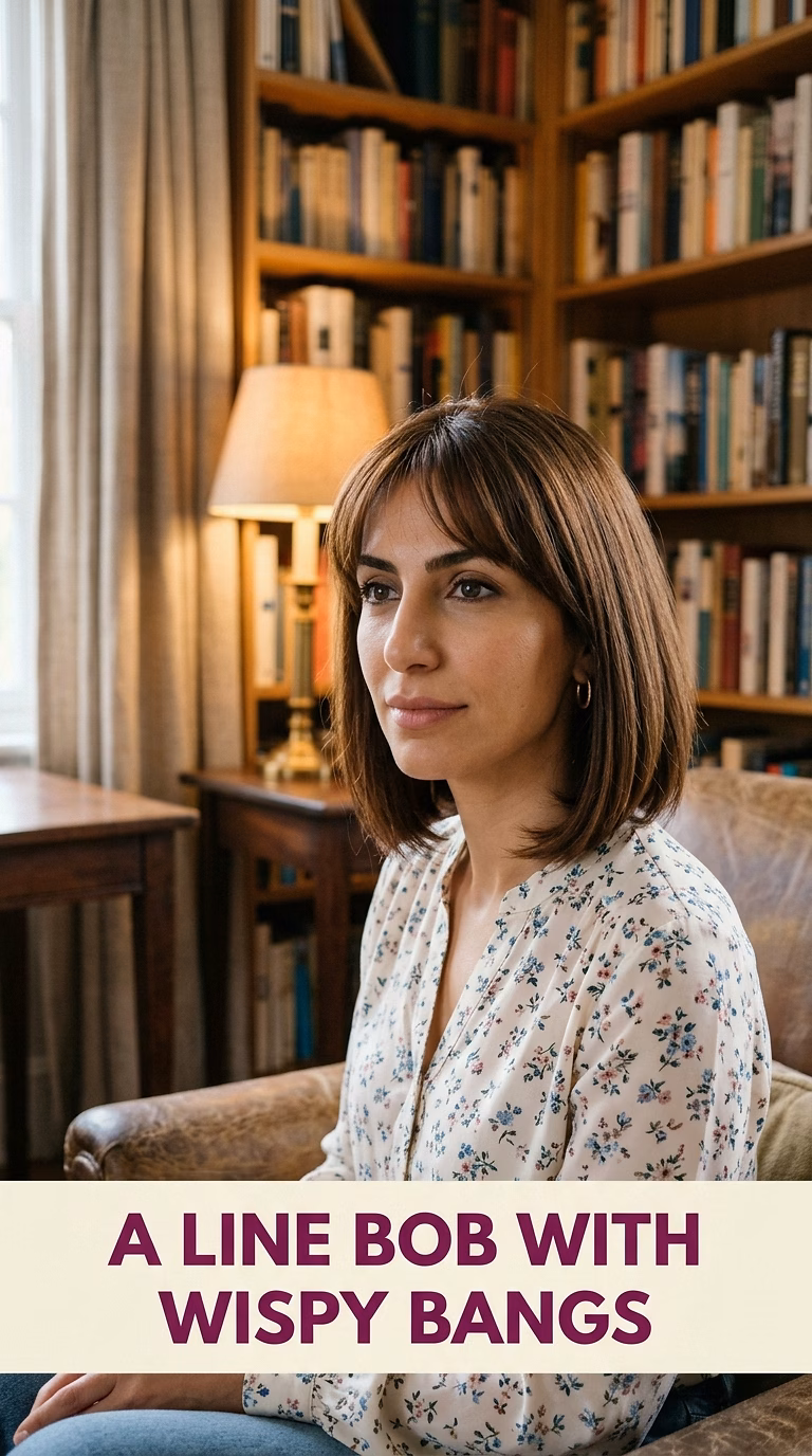 A Line Bob With Wispy Bangs