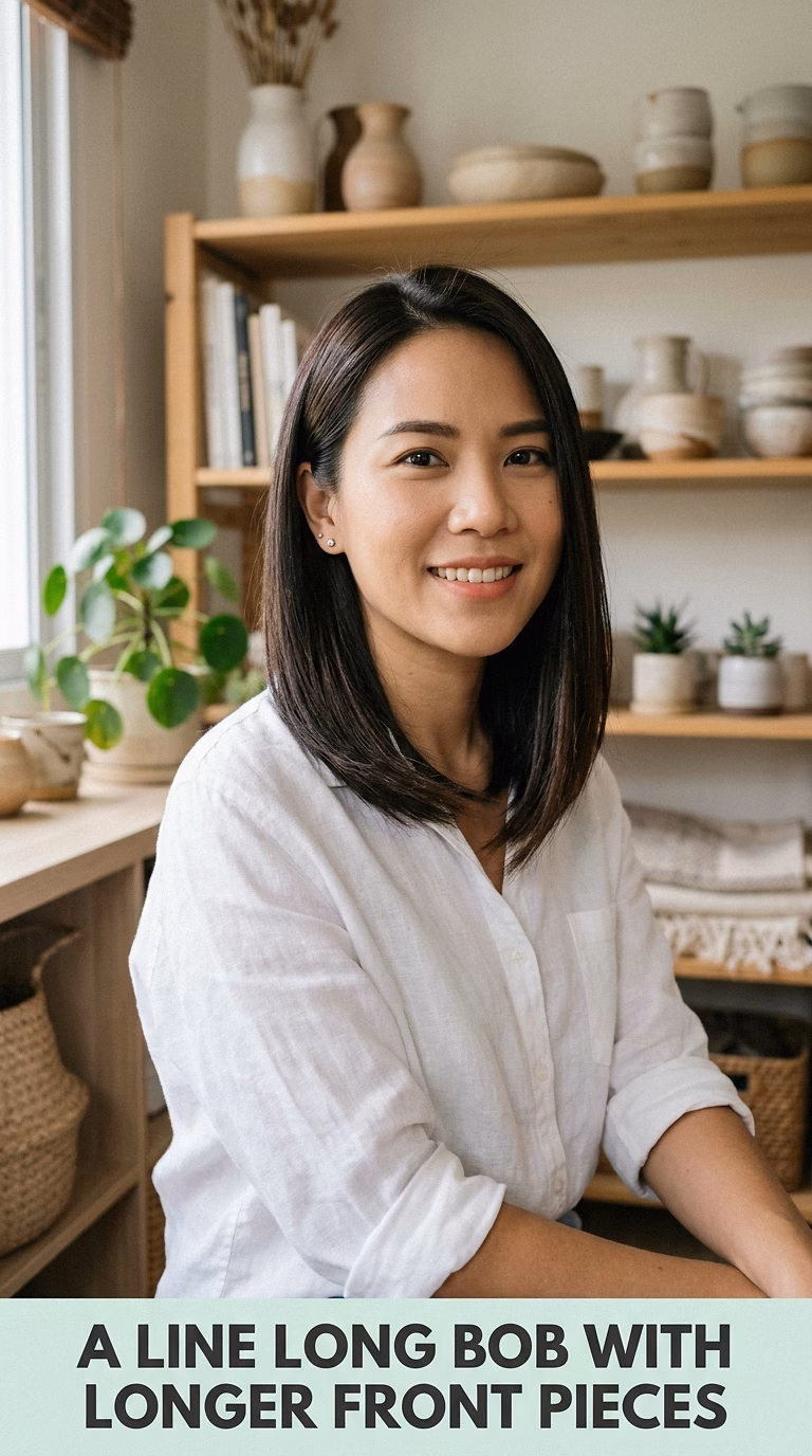 A Line Long Bob With Longer Front Pieces