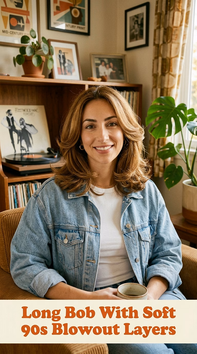Long Bob With Soft 90s Blowout Layers