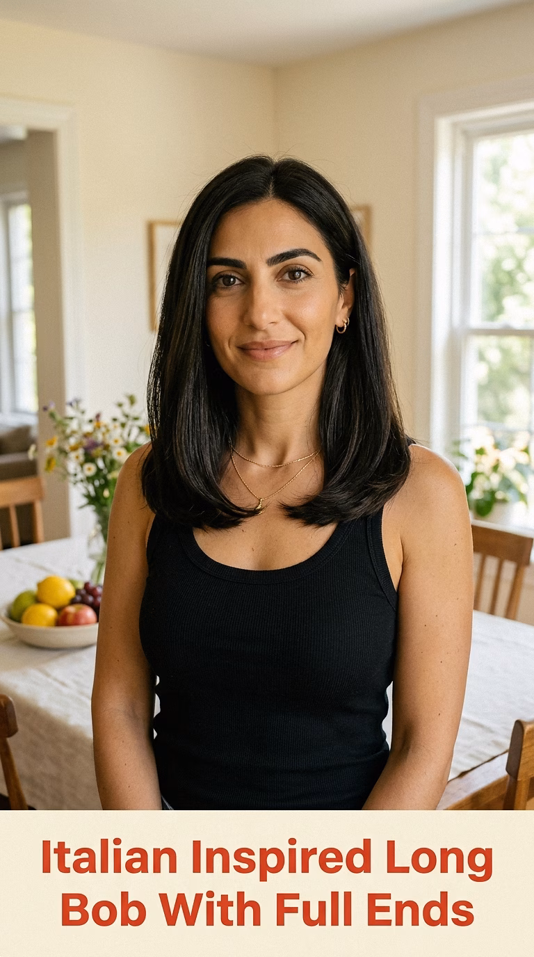 Italian Inspired Long Bob With Full Ends