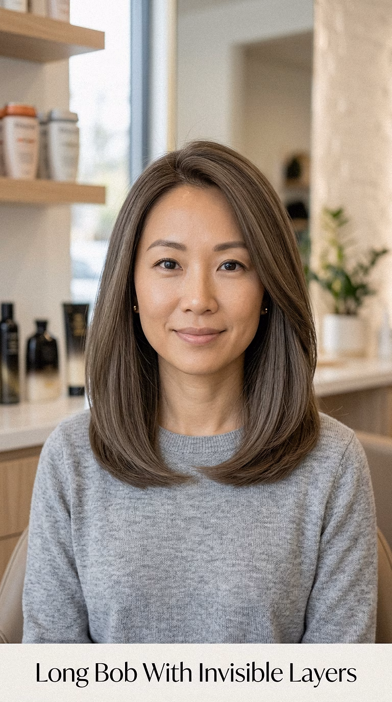 Long Bob With Invisible Layers