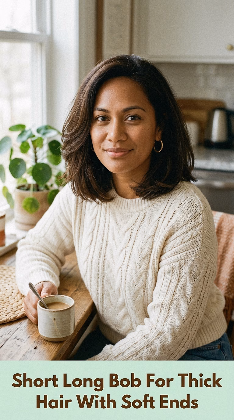 Short Long Bob For Thick Hair With Soft Ends
