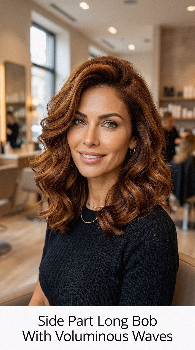 Side Part Long Bob With Voluminous Waves