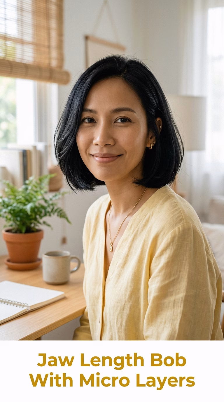 Jaw Length Bob With Micro Layers
