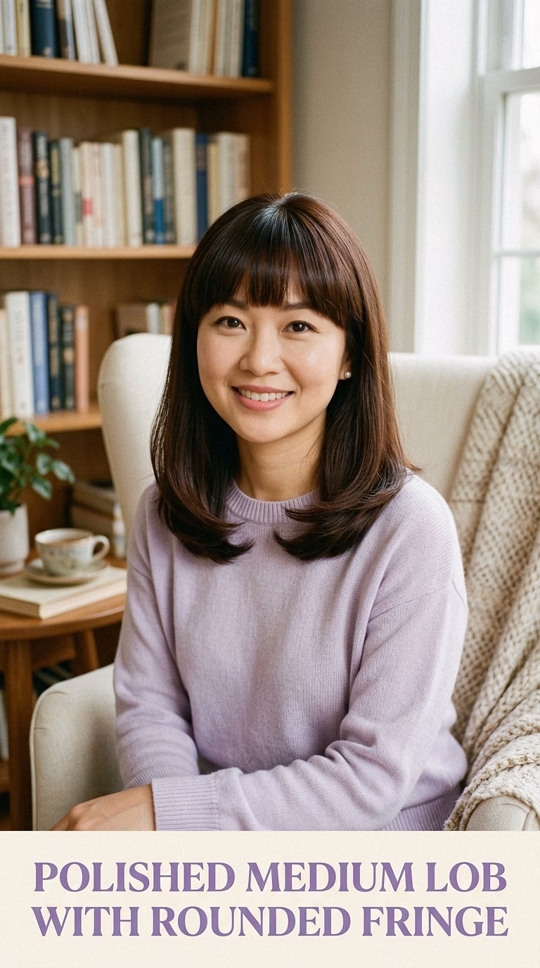 Polished Medium Lob With Rounded Fringe