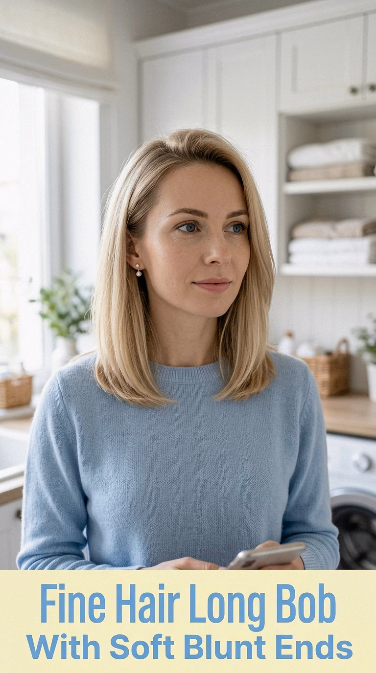 Fine Hair Long Bob With Soft Blunt Ends