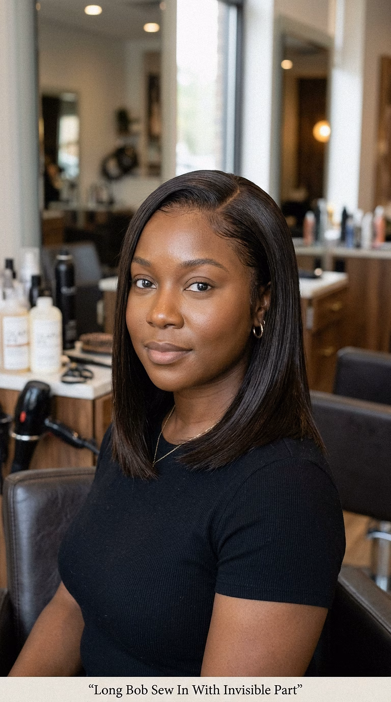 Long Bob Sew In With Invisible Part