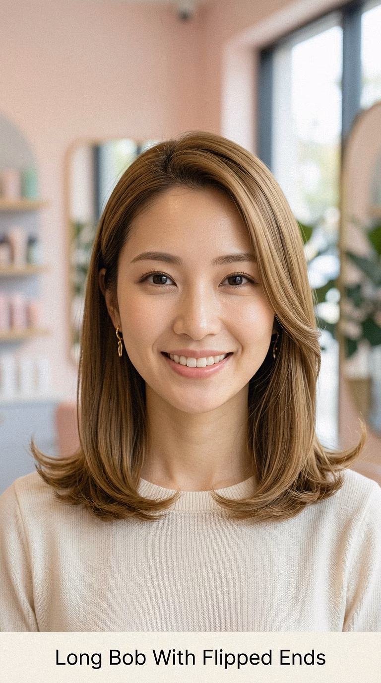 Long Bob With Flipped Ends