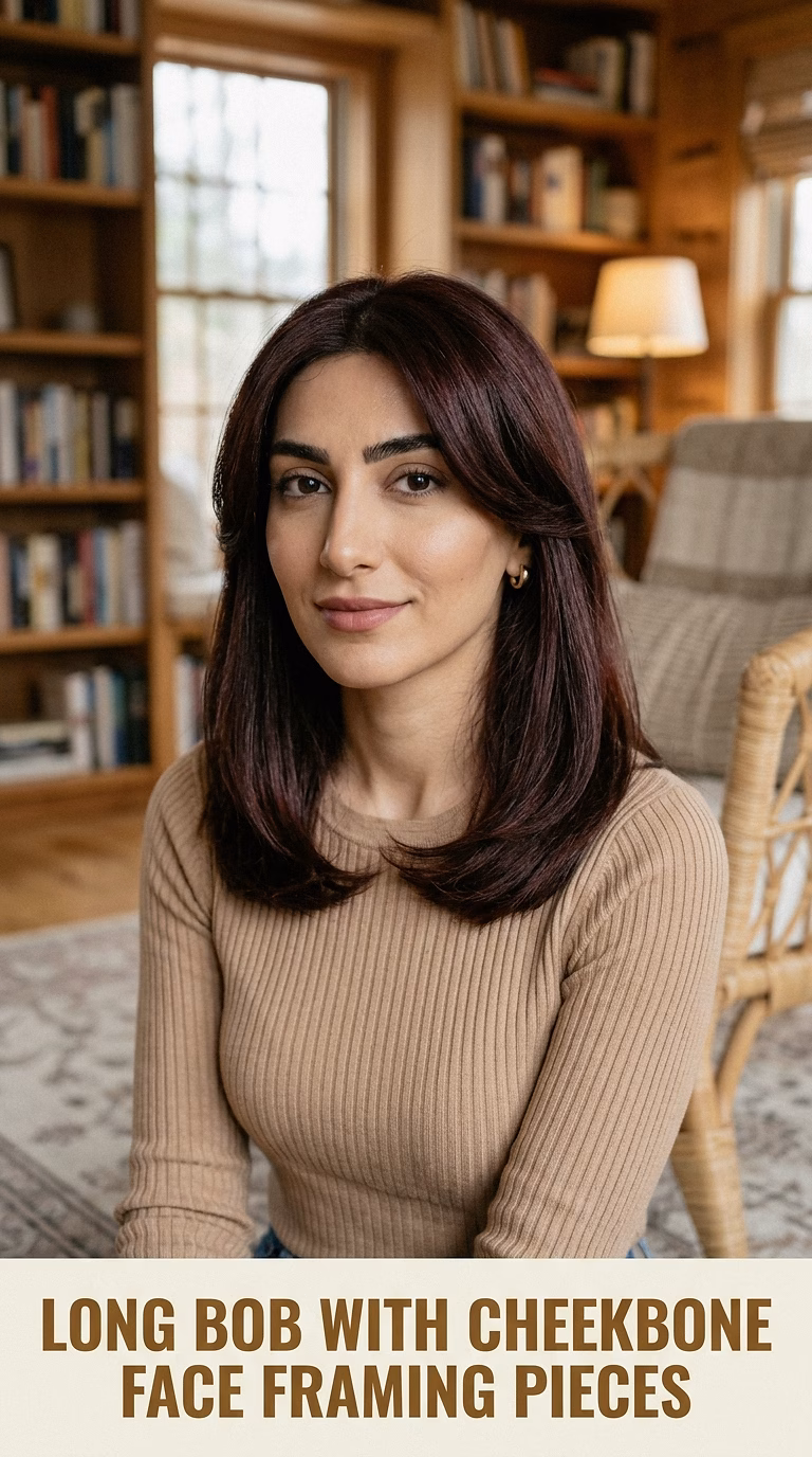Long Bob With Cheekbone Face Framing Pieces