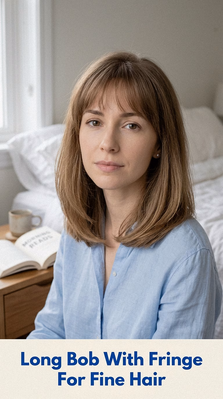 Long Bob With Fringe For Fine Hair
