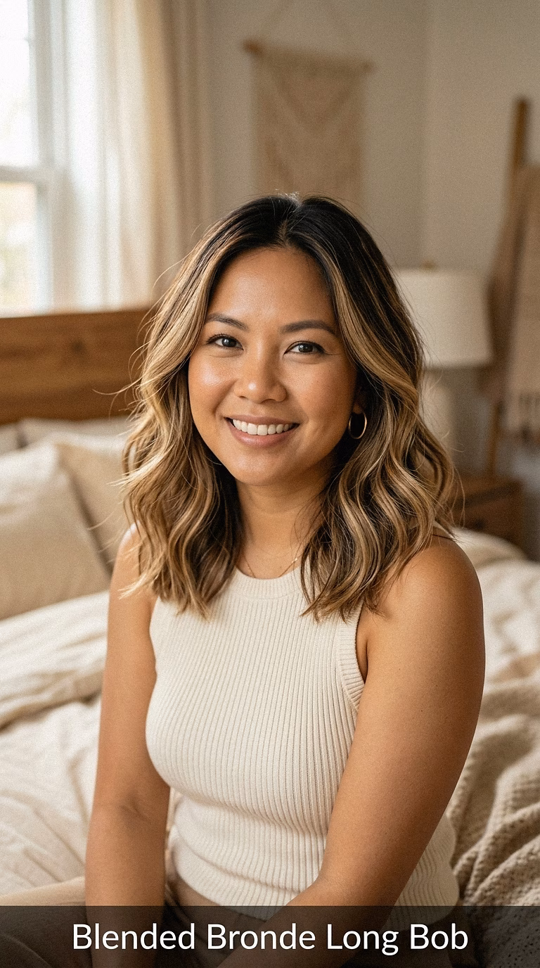 Blended Bronde Long Bob