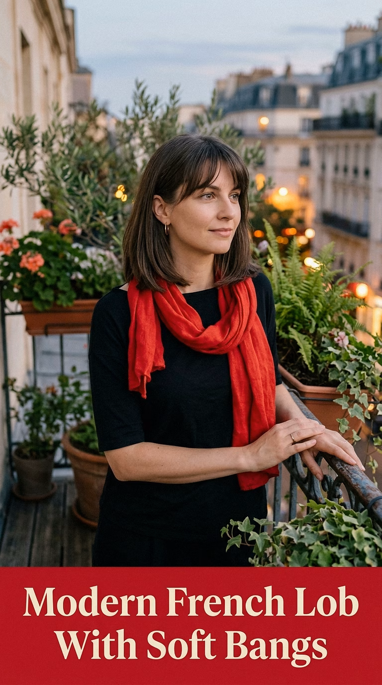 Modern French Lob With Soft Bangs