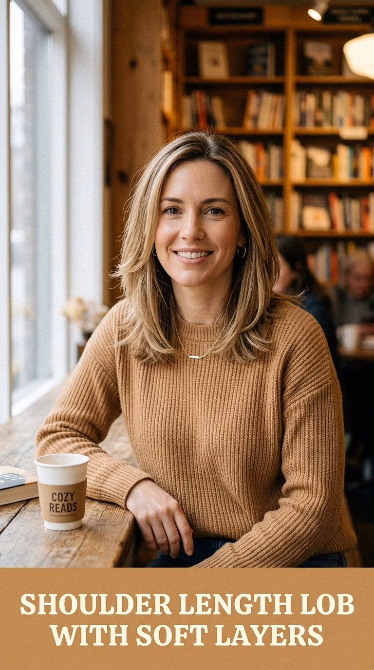 Shoulder Length Lob With Soft Layers