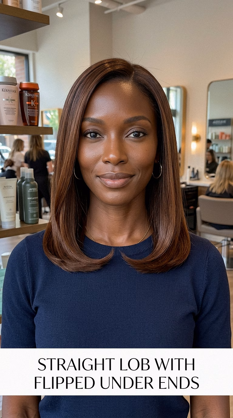 Straight Lob With Flipped Under Ends
