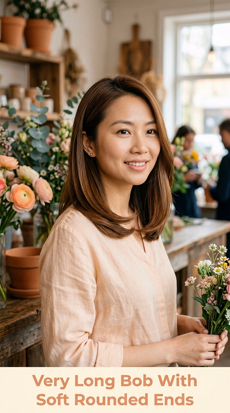 Very Long Bob With Soft Rounded Ends