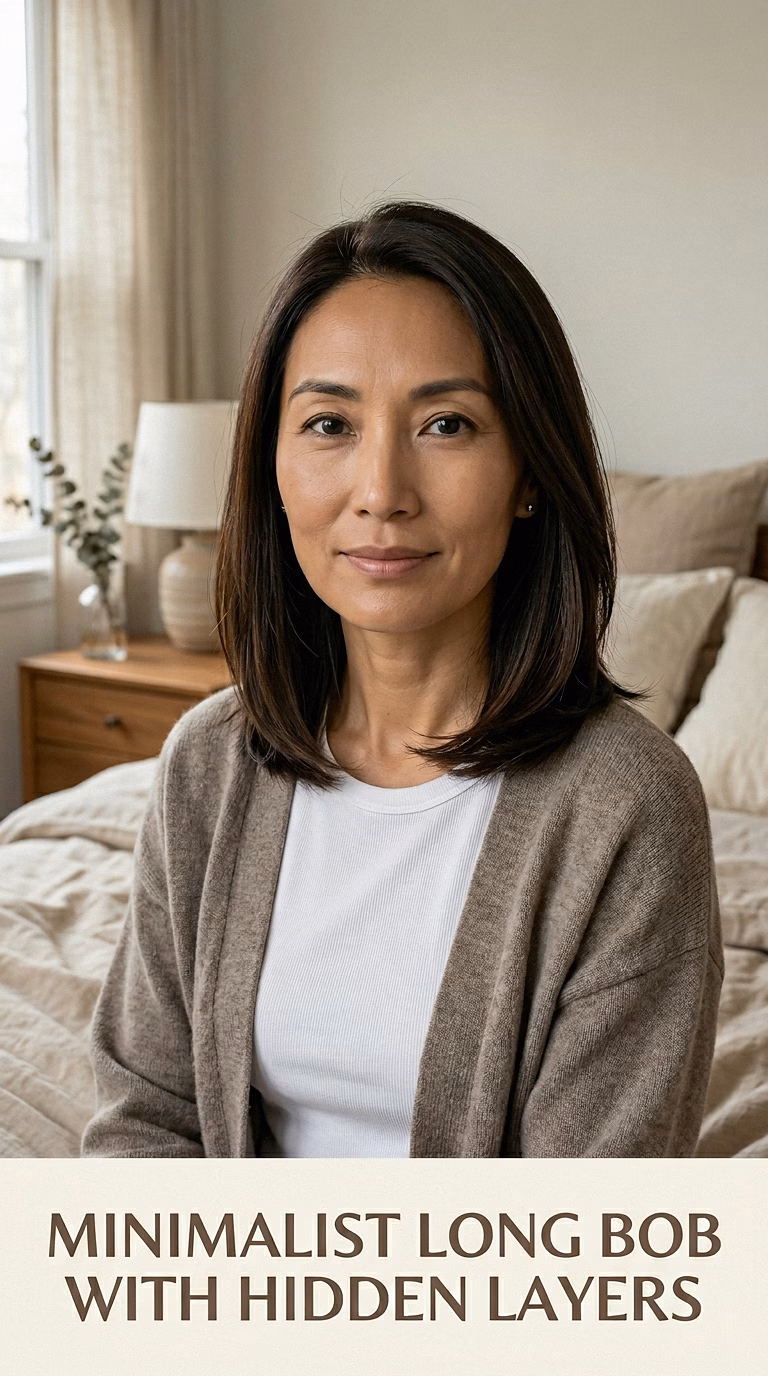 Minimalist Long Bob With Hidden Layers