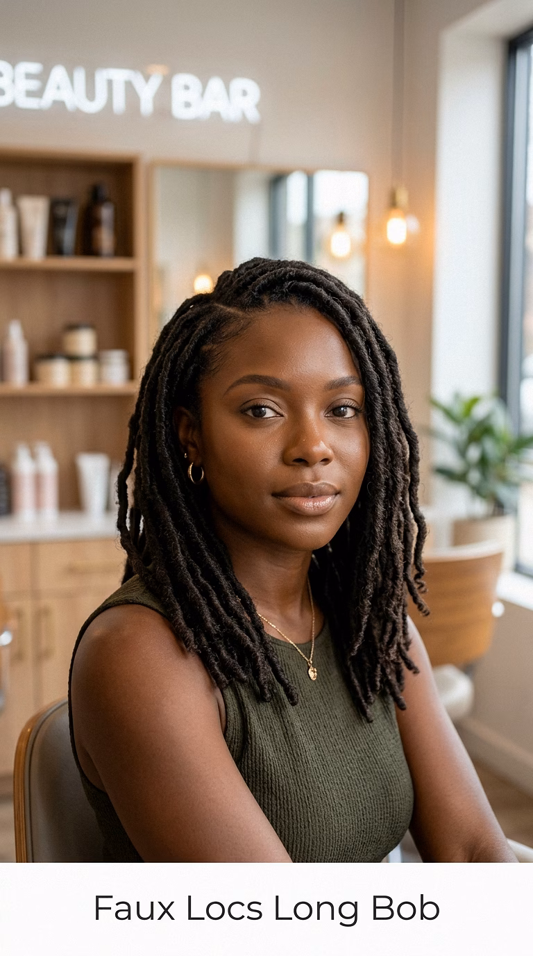 Faux Locs Long Bob