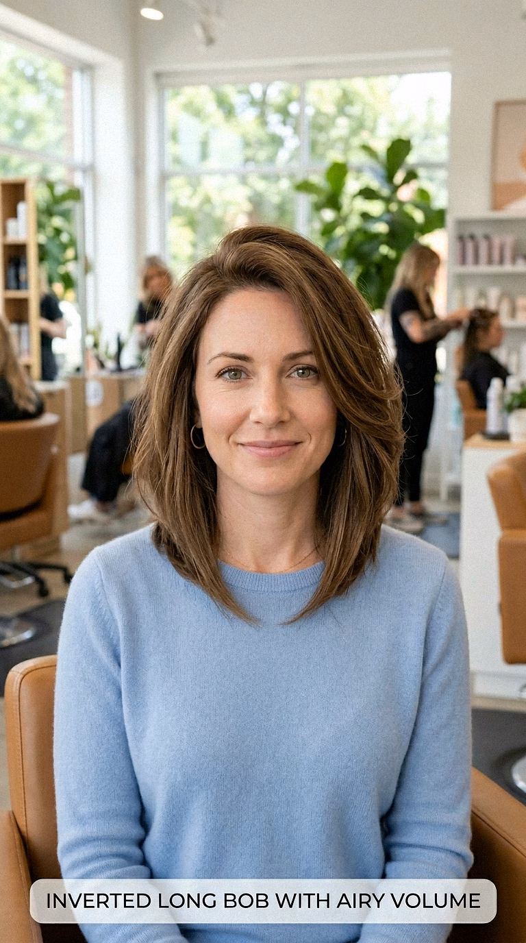 Inverted Long Bob With Airy Volume