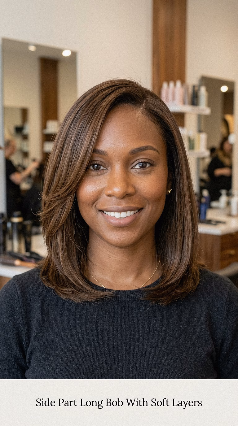 Side Part Long Bob With Soft Layers