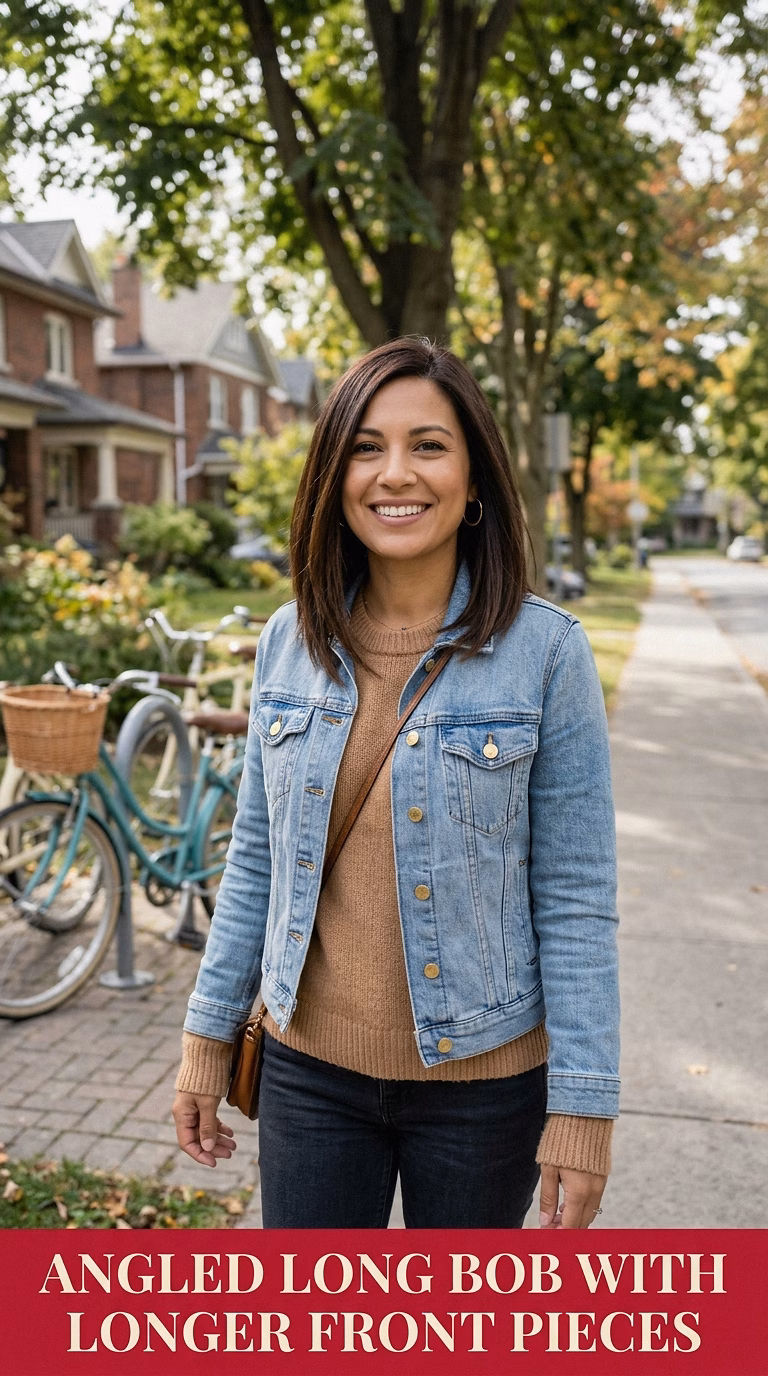 Angled Long Bob With Longer Front Pieces