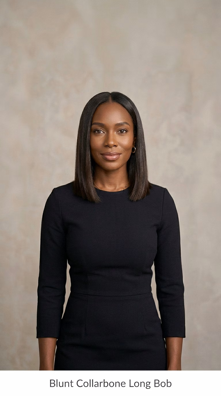 Blunt Collarbone Long Bob