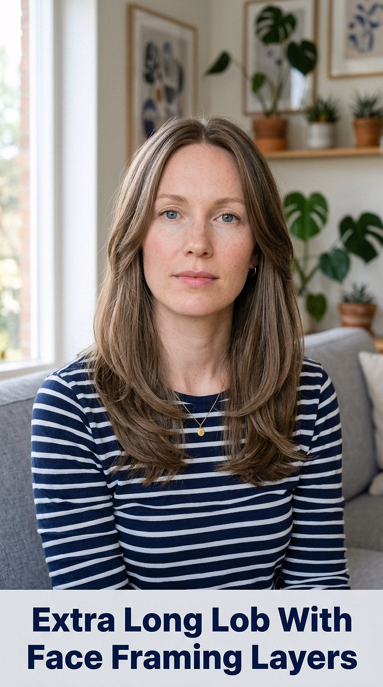 Extra Long Lob With Face Framing Layers