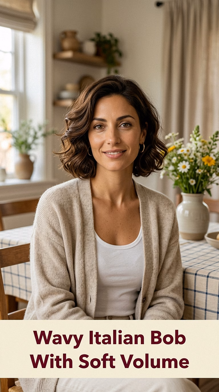 Wavy Italian Bob With Soft Volume