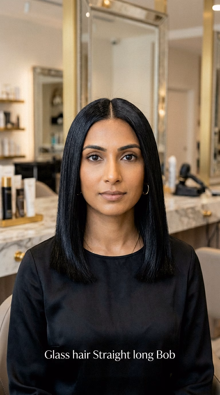 Glass Hair Straight Long Bob