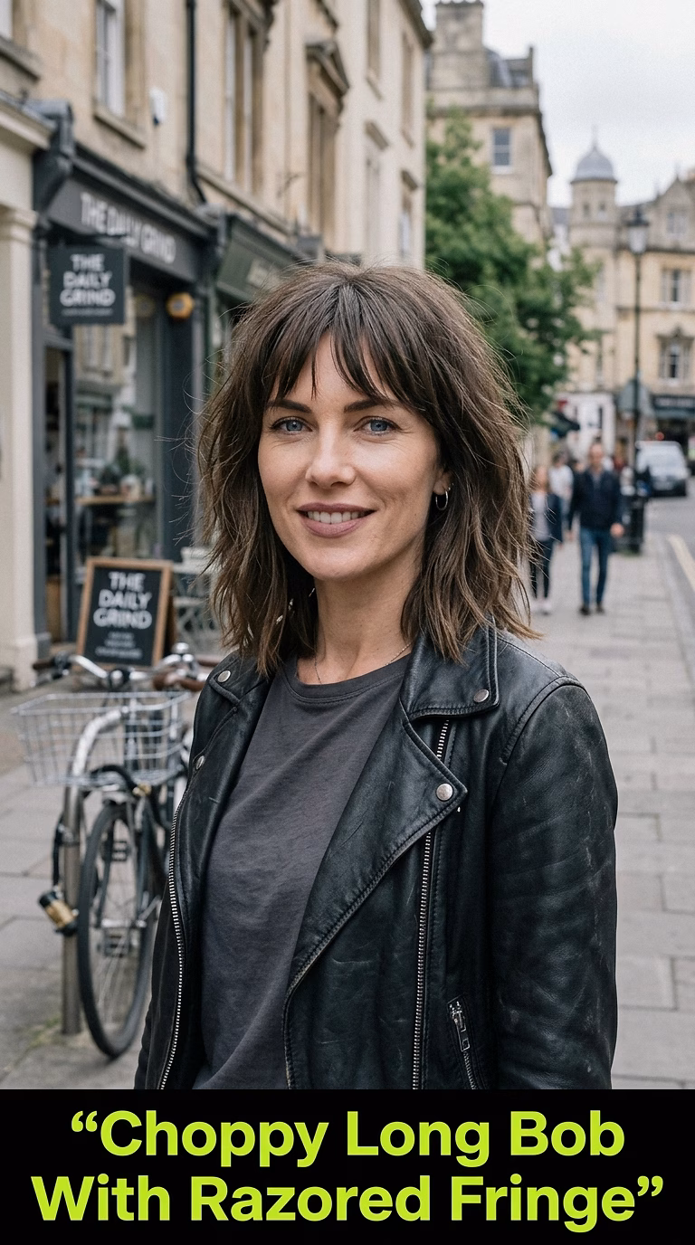 Choppy Long Bob With Razored Fringe
