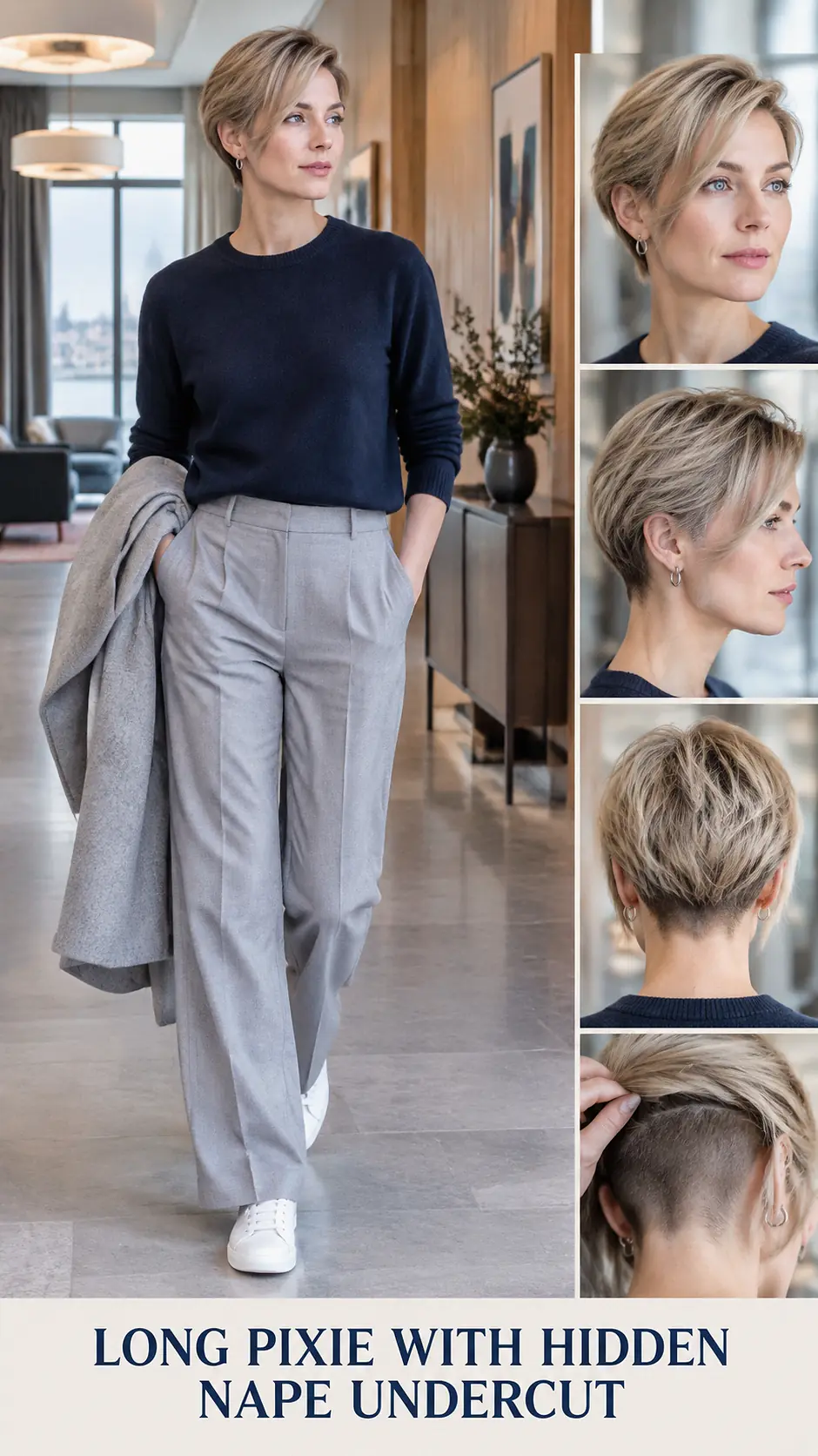 Long Pixie With Hidden Nape Undercut