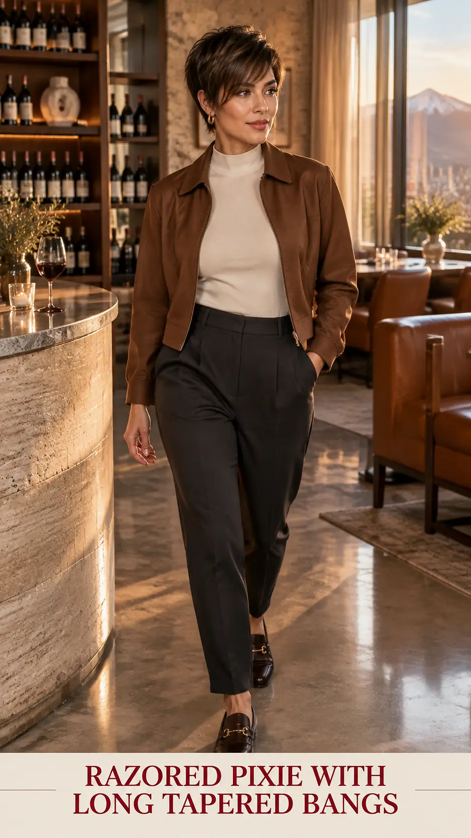 Razored Pixie With Long Tapered Bangs
