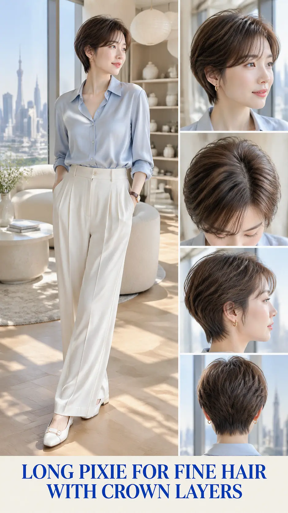 Long Pixie For Fine Hair With Crown Layers