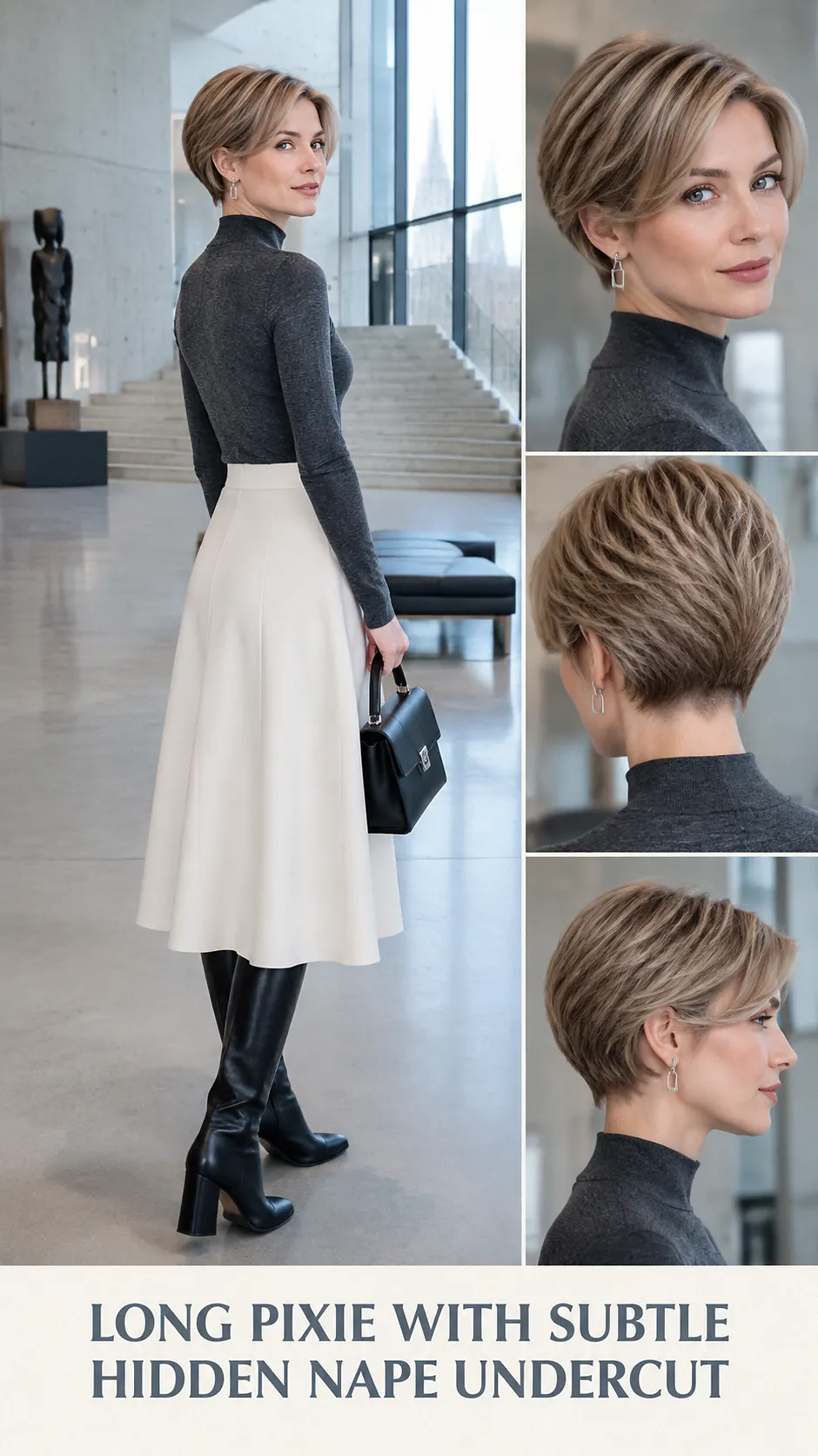 Long Pixie With Subtle Hidden Nape Undercut
