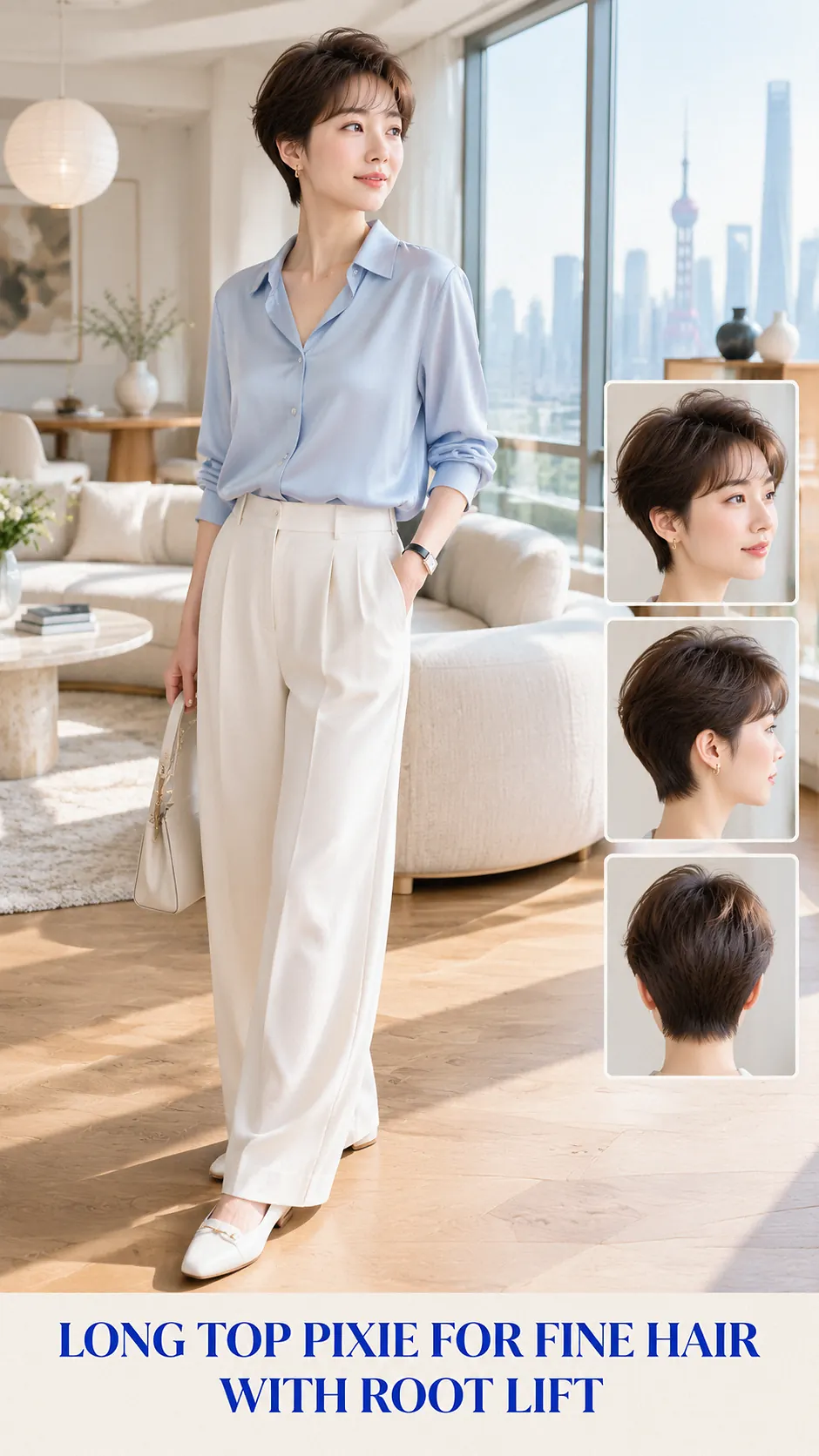 Long Top Pixie For Fine Hair With Root Lift