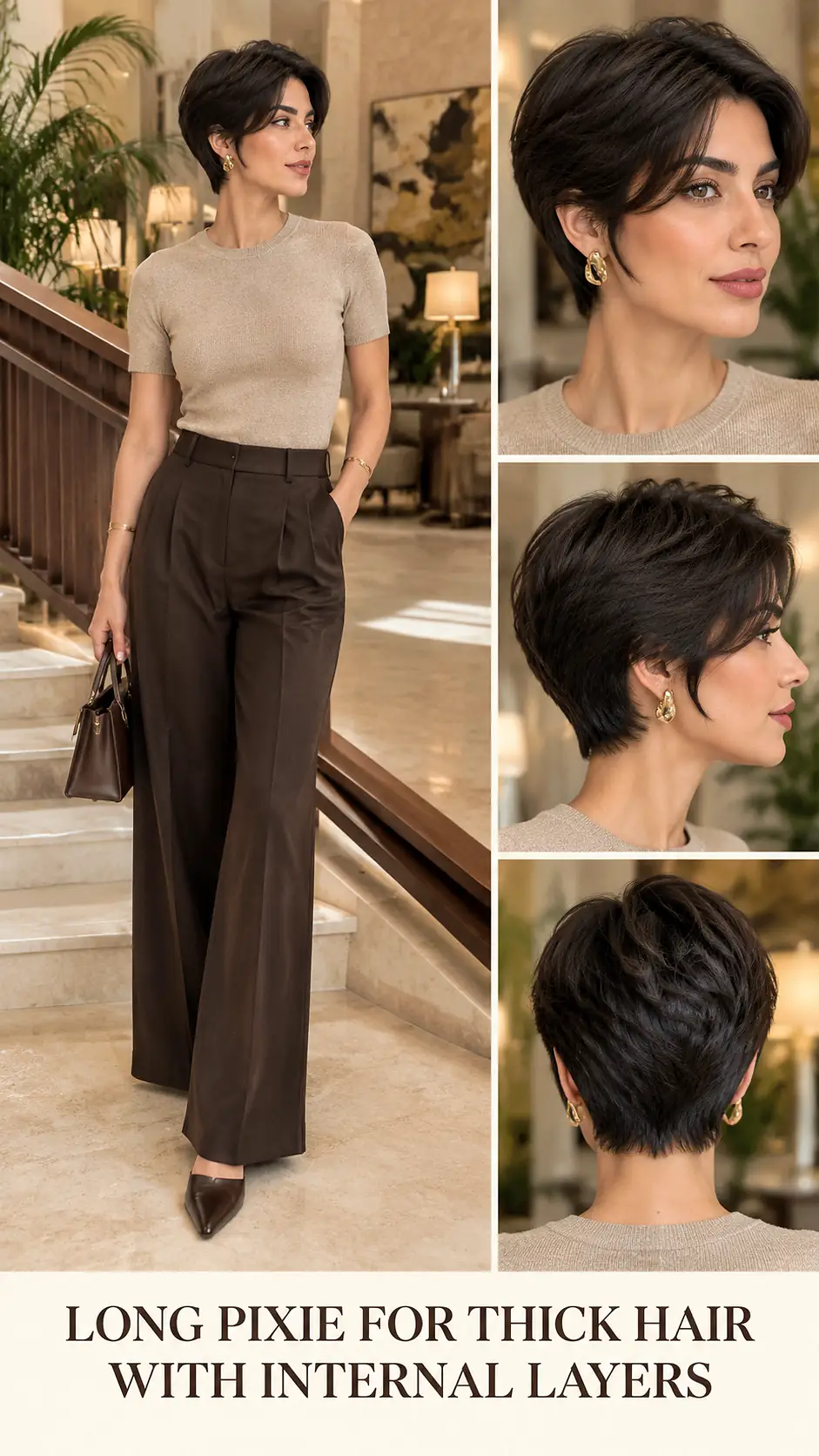 Long Pixie For Thick Hair With Internal Layers