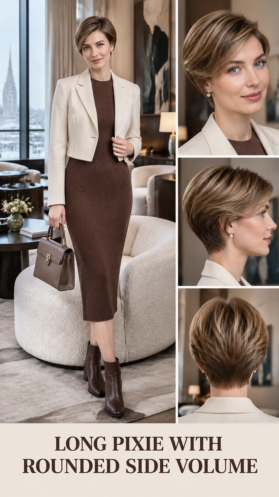 Long Pixie With Rounded Side Volume