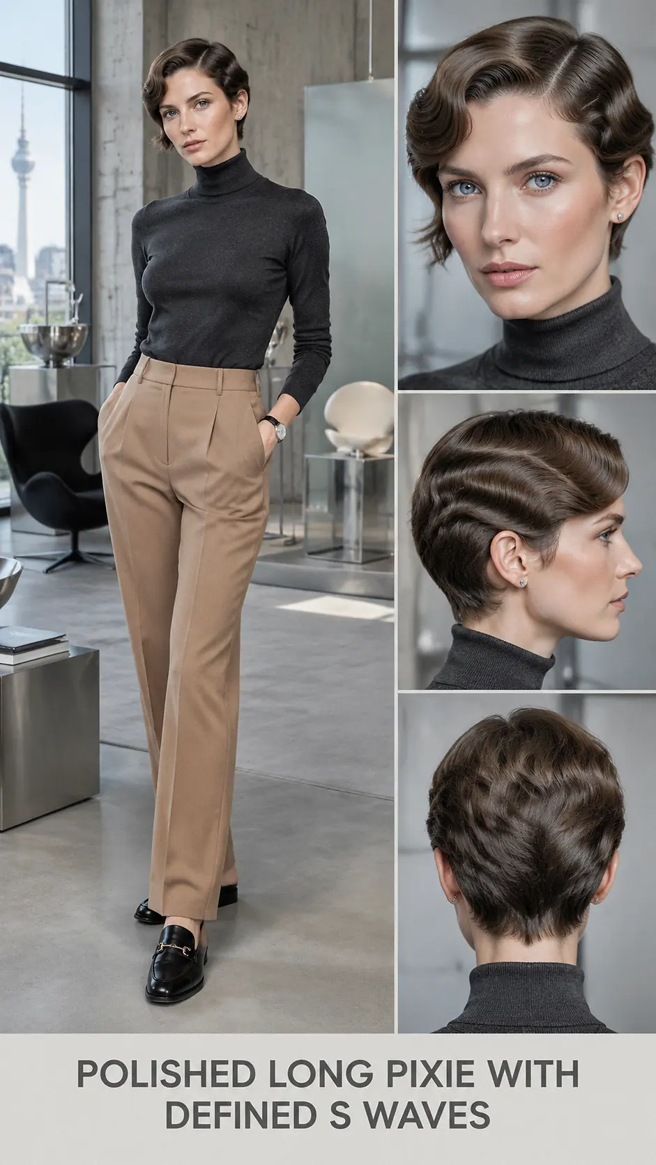 Polished Long Pixie With Defined S Waves