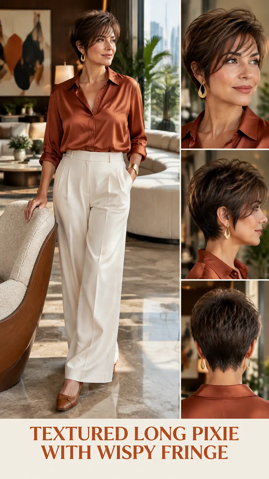 Textured Long Pixie With Wispy Fringe