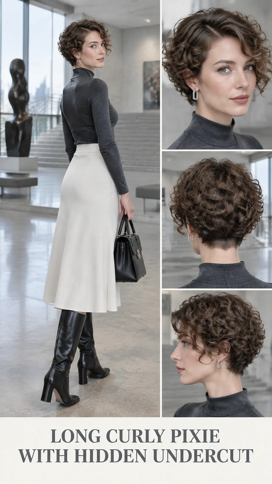 Long Curly Pixie With Hidden Undercut