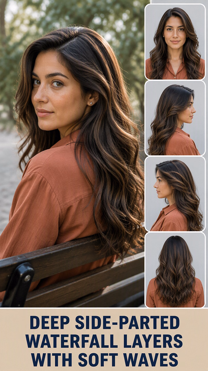 Deep Side-Parted Waterfall Layers With Soft Waves