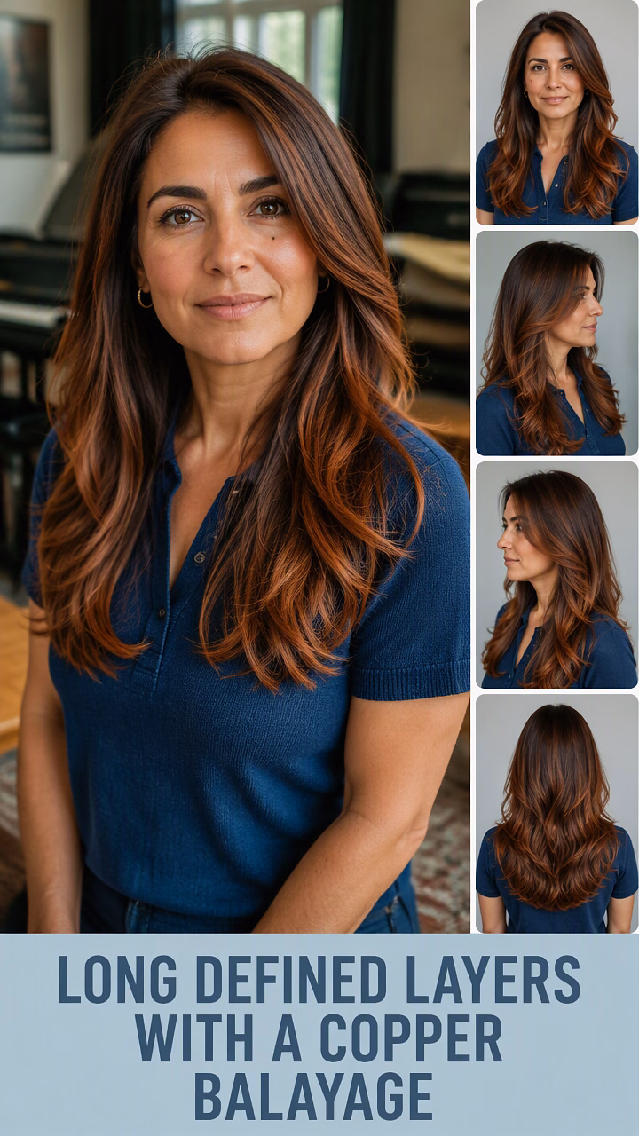 Long Defined Layers With A Copper Balayage