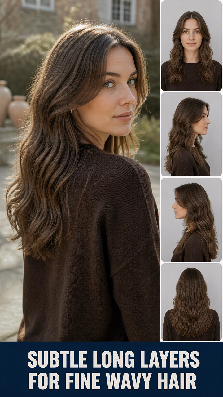 Subtle Long Layers For Fine Wavy Hair