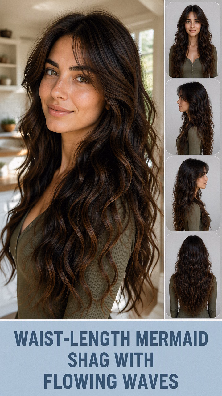 Waist-Length Mermaid Shag With Flowing Waves
