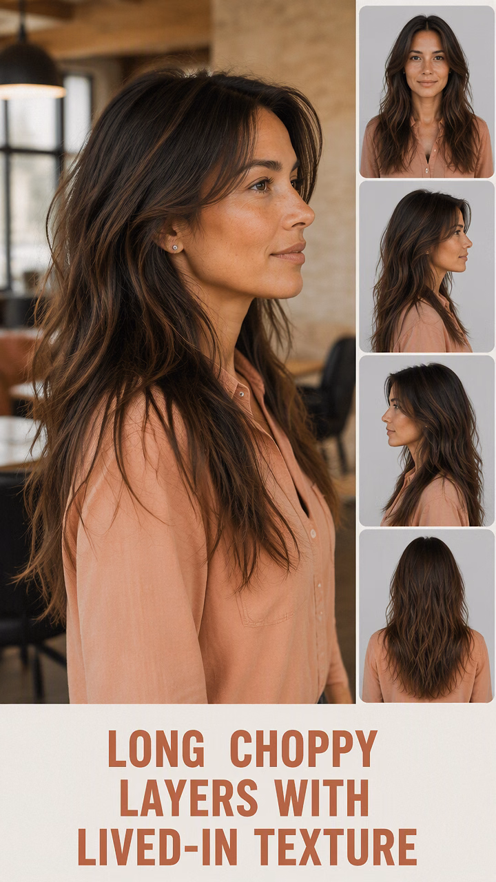Long Choppy Layers With Lived-In Texture