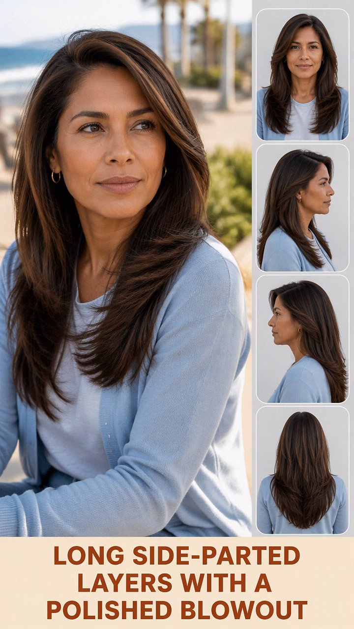 Long Side-Parted Layers With A Polished Blowout